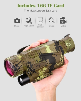 5x8 Night Vision Optics Handheld Monocular Telescope Rechargeable